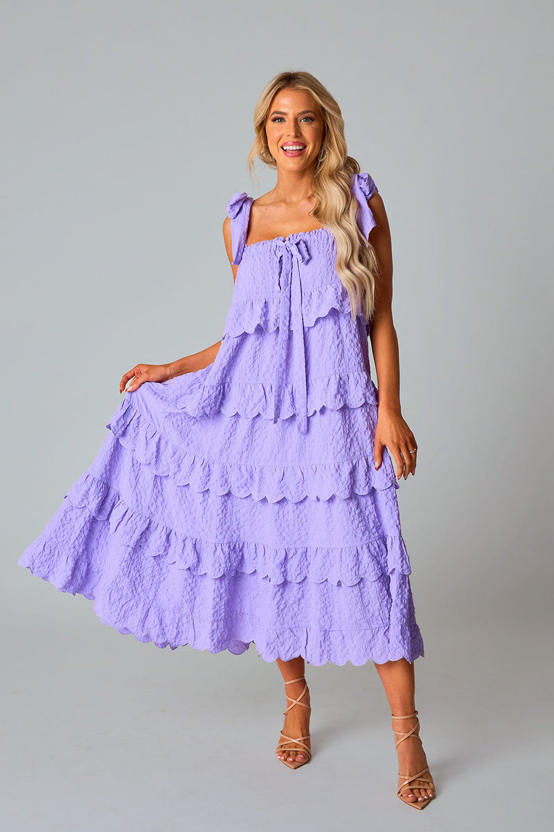 Top Tier Dress - Purple