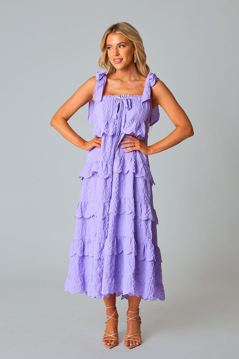 Top Tier Dress - Purple