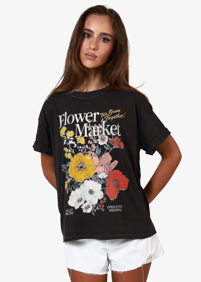 Flower Market Tee - Black