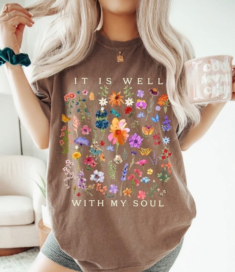 Well With My Soul Tee - Espresso