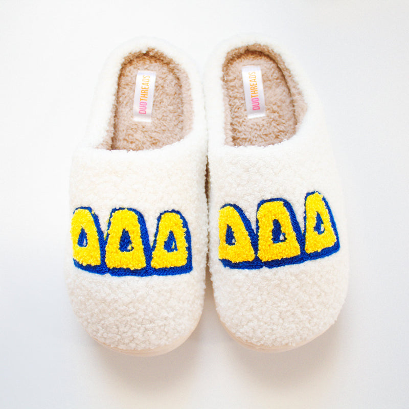 Chenille Sorority Slippers - Tri Delta