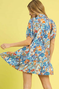 Paradise Bloom Dress - Blue