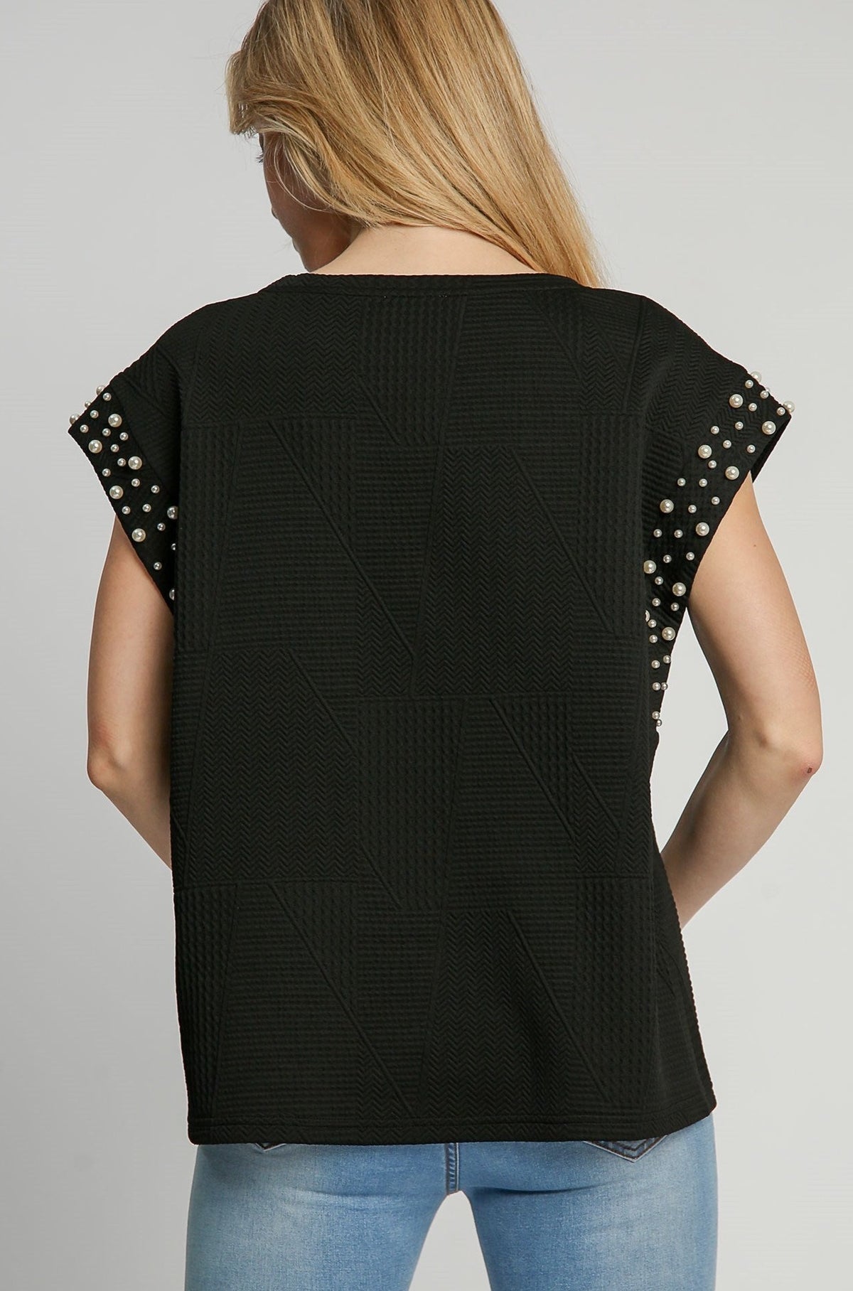 Touch Of Pearl Top - Black