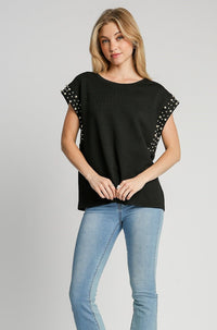 Touch Of Pearl Top - Black