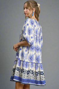 Bold Strokes Dress - Blue