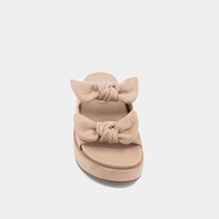 Kiki Platform Sandal - Beige Suede