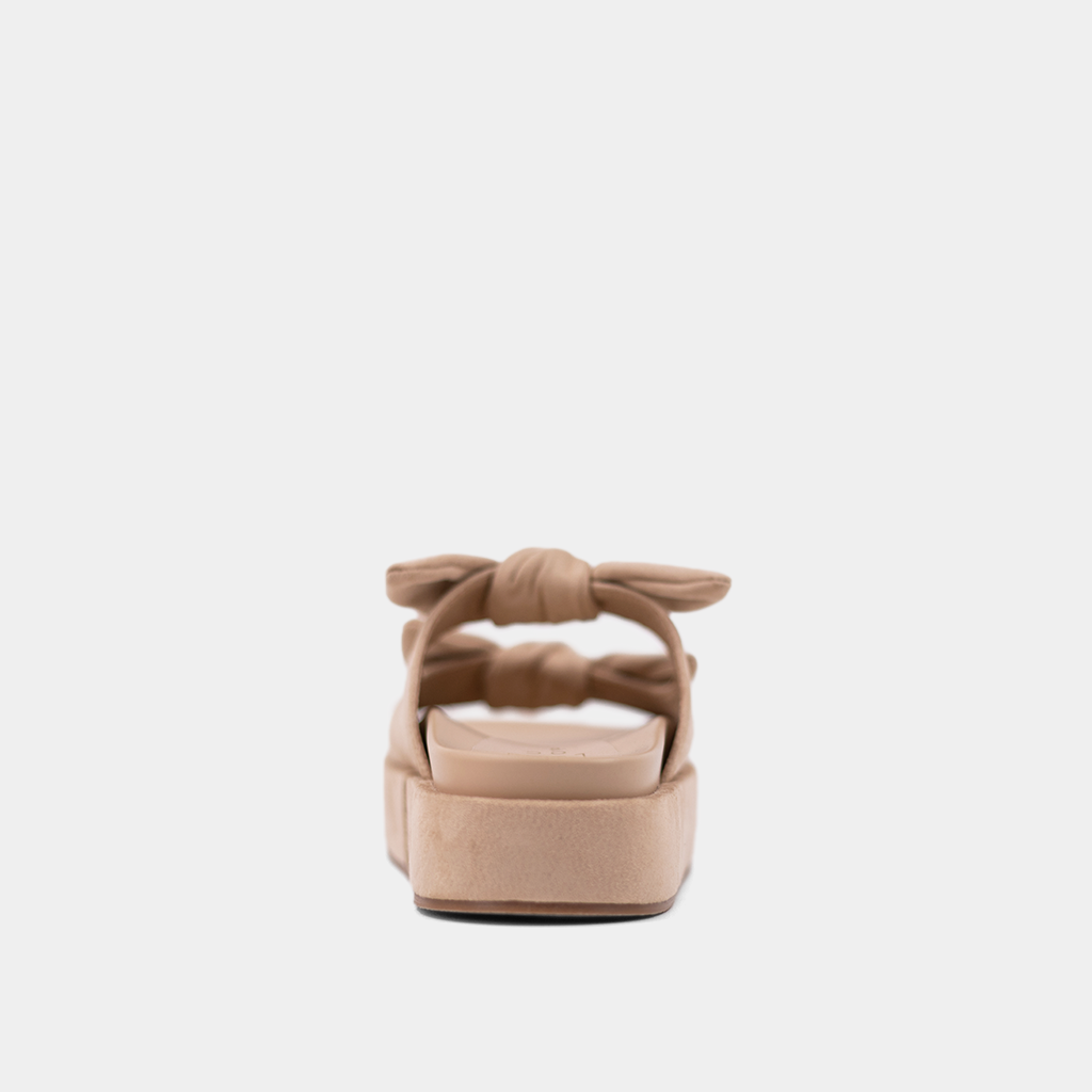 Kiki Platform Sandal - Beige Suede