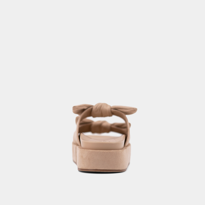 Kiki Platform Sandal - Beige Suede