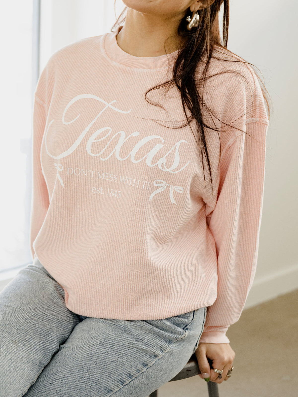 Texas Bows Sweatshirt - Pink