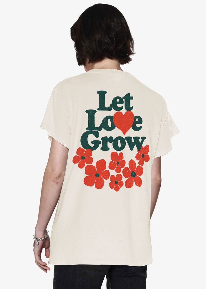 "Let Love Grow" Tee - Natural