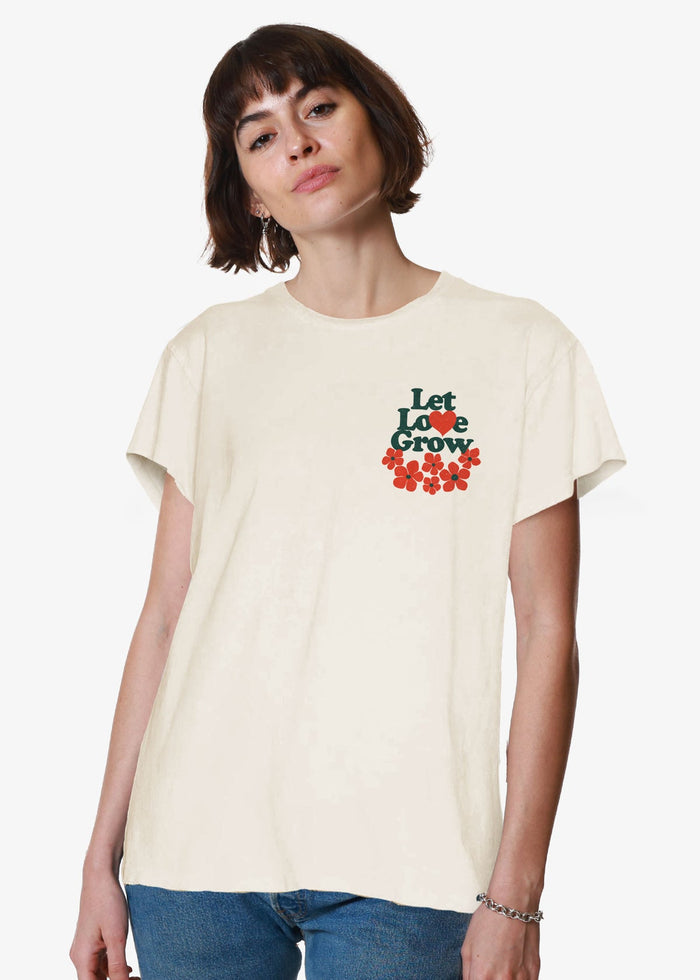 "Let Love Grow" Tee - Natural