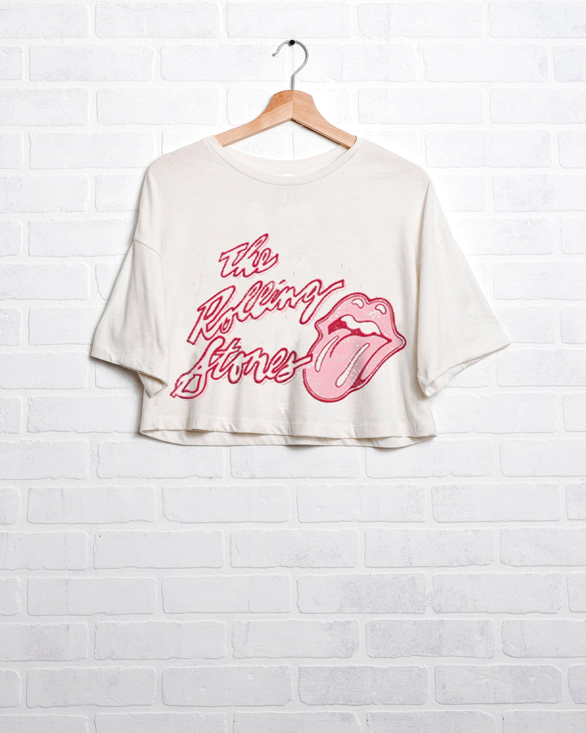 Rolling Stones Puff Ink Cropped Tee