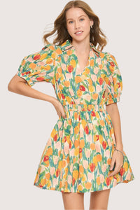 Tulip Fever Dress - Yellow