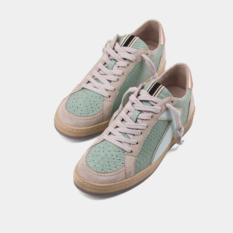 Salma Goose Sneakers - Mint Snake