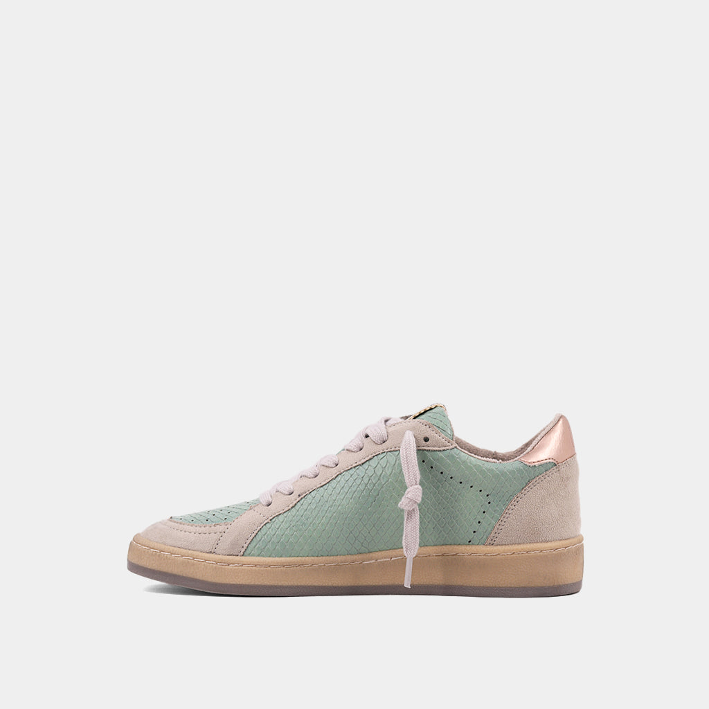 Salma Goose Sneakers - Mint Snake