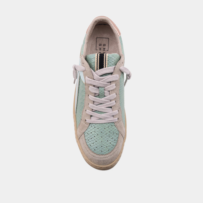 Salma Goose Sneakers - Mint Snake