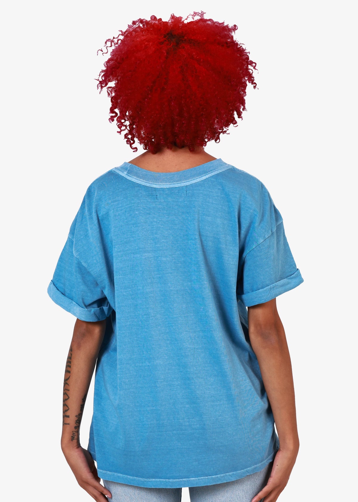 Santorini Butterflies Tee - Blue