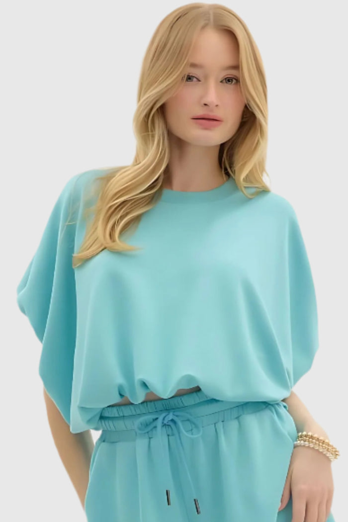 Daily Hustle Top -  Aqua