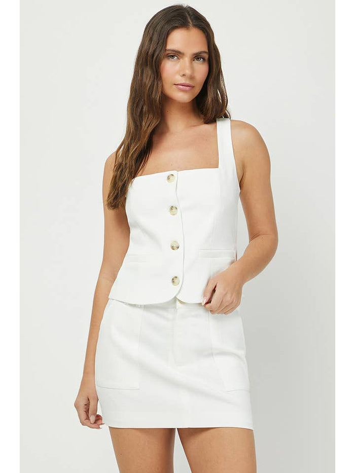 Bottom Line Top - White