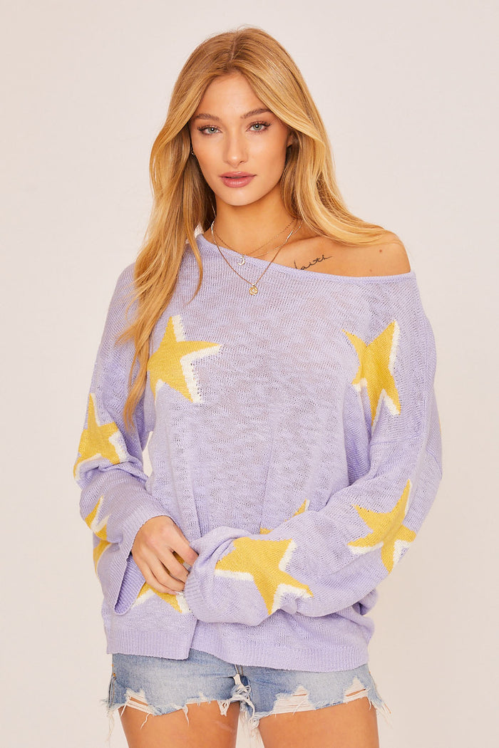 Starry Eyed Sweater - Lilac