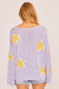 Starry Eyed Sweater - Lilac