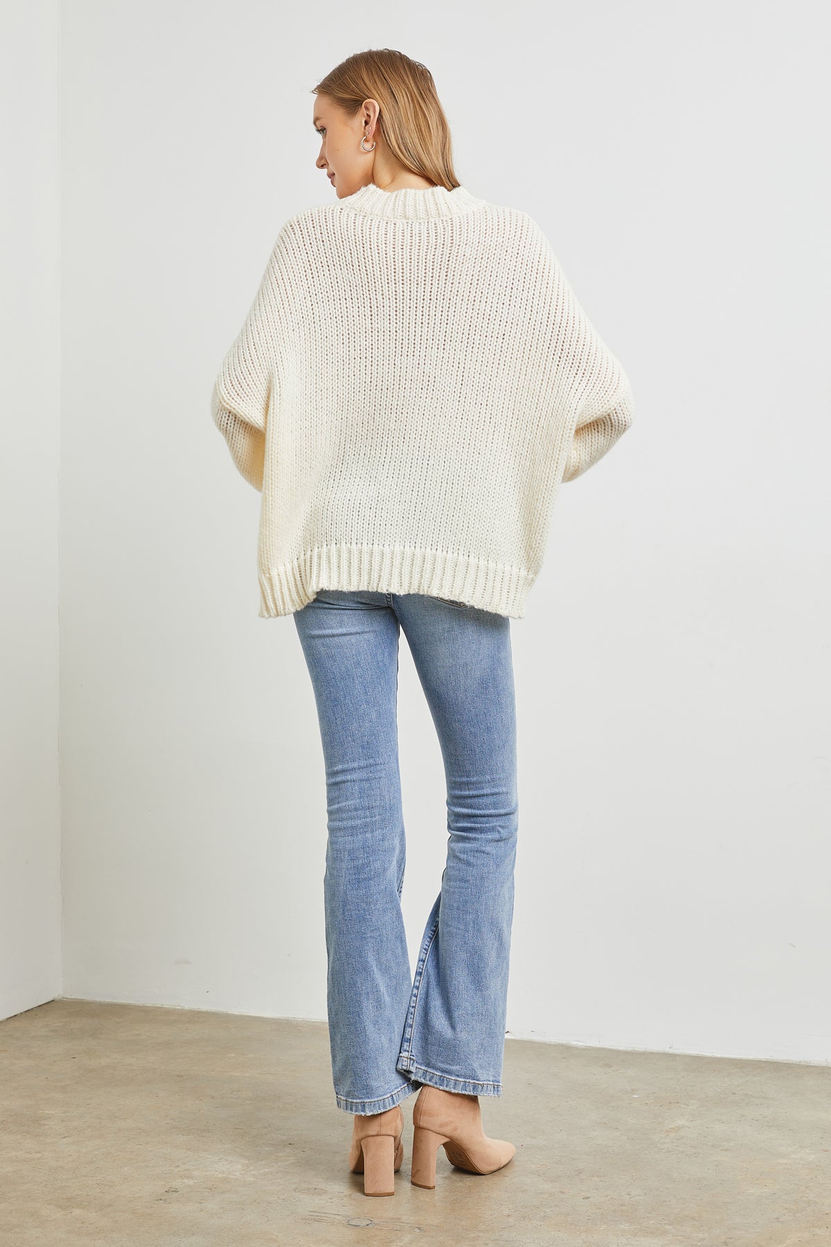 Vibrant Blossoms Sweater - Cream