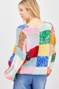 Patch Mosaic Sweater - Rainbow