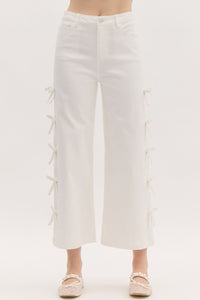 Bow Me Over Pants - White