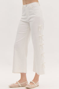 Bow Me Over Pants - White