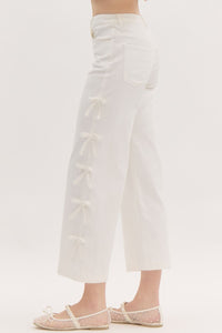 Bow Me Over Pants - White