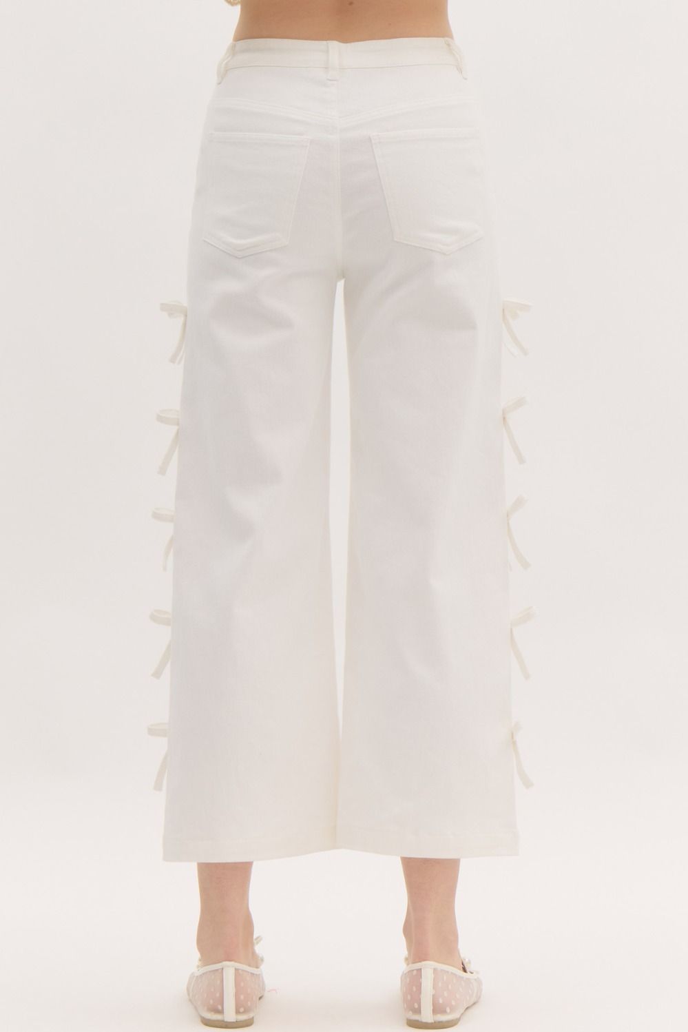 Bow Me Over Pants - White