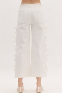 Bow Me Over Pants - White