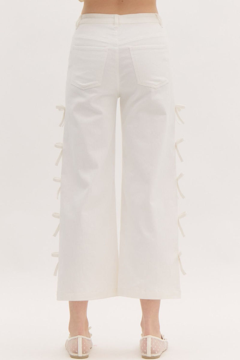 Bow Me Over Pants - White