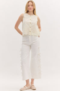 Bow Me Over Pants - White