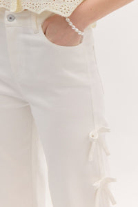 Bow Me Over Pants - White