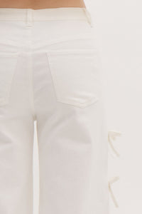 Bow Me Over Pants - White