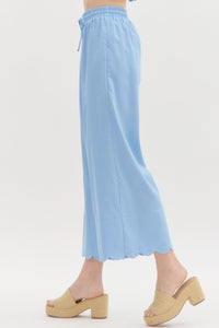Scalloped Charm Pants - Blue