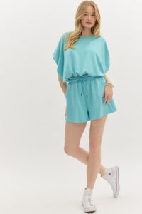 Daily Hustle Top -  Aqua