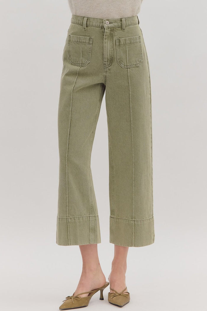 Faithfuly Yours Pants - Olive