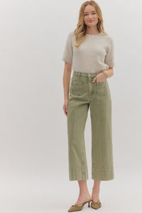 Faithfuly Yours Pants - Olive