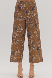 Floral Fixation Pants - Caramel