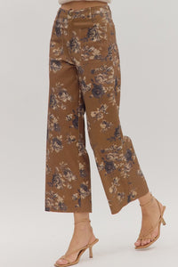 Floral Fixation Pants - Caramel