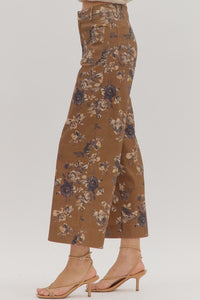 Floral Fixation Pants - Caramel