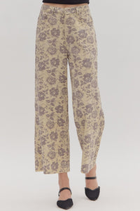 Whispering Bloom Pants - Ecru