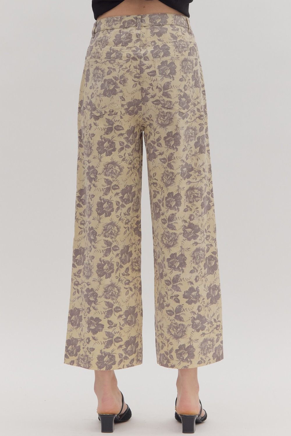 Whispering Bloom Pants - Ecru