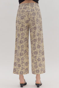 Whispering Bloom Pants - Ecru