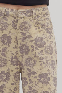 Whispering Bloom Pants - Ecru