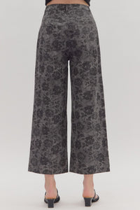 Whispering Bloom Pants - Charcoal