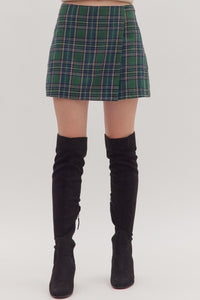 On Winter Break Skort - Green