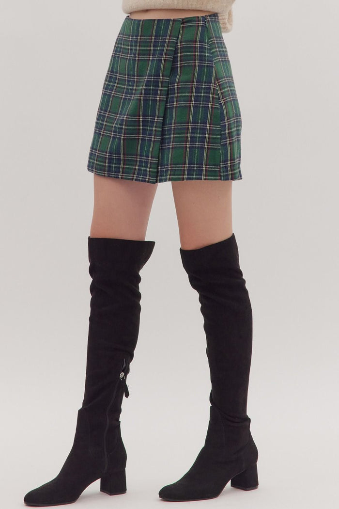 On Winter Break Skort - Green